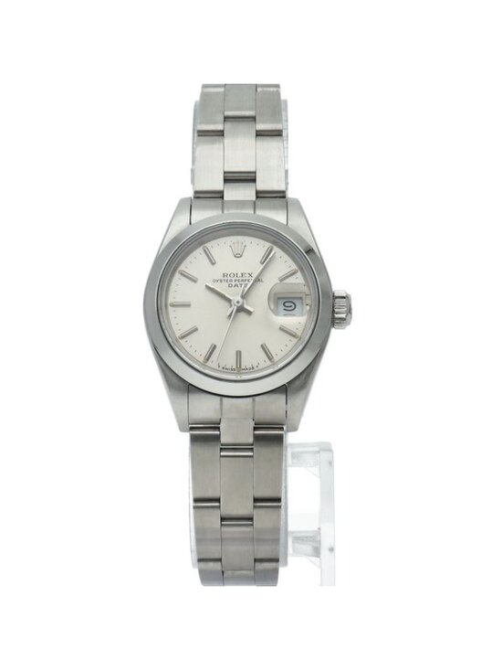 Rolex Oyster Perpetual Date Watch SS Silver Polished